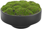 NAHARO New Moss Bowl, Handmade Ceramic. 11" Artificial Moss Bowl Centerpiece for Home Decoration, Living Room, Office by NAHARO