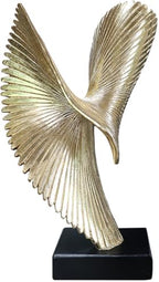 Modern Abstract Eagle Decorative Sculpture, Dining Living Room Desk Decor,Geometric Home Decor Statues,Shelf Top Decor Aesthetics, Coffee Tables or Office Shelves（Golden） by LAIKEARTS