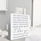 You are My Sunshine Sign Wood Sign, Inspirational Positive Quotes Wooden Block Decorations Sign Desk Decor for Home Office Classroom School Table Shelf Decoration - Image 6