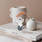 Oooct Astronaut Statue Decor, Resin Silver Spaceman Figurine Decorations, Cute Mini Space Figure Ornament, Abstract Aesthetic Decorative Sculpture for Home Office Desk Shelf Tabletop - 2.9 Inch - Image 5