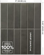 Smart Tiles Peel and Stick backsplash, Stacked Smoke Gray, 11.43"x9" - Image 4