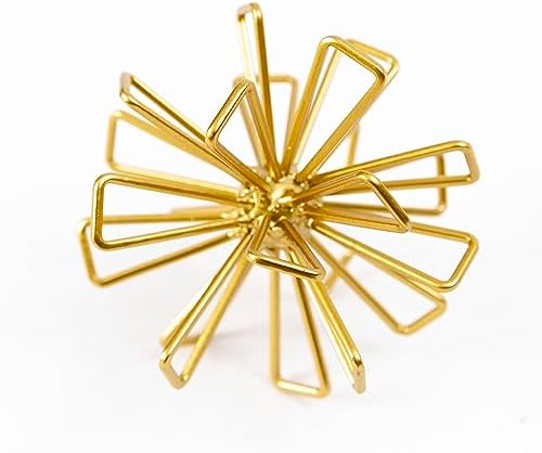 4.75" Gold Triangular Striking Iron Table Decoration Sphere - Image 6