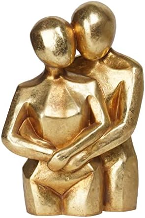Guichifun Hugging Couple Sculptures Gold Home Décor by Guichifun