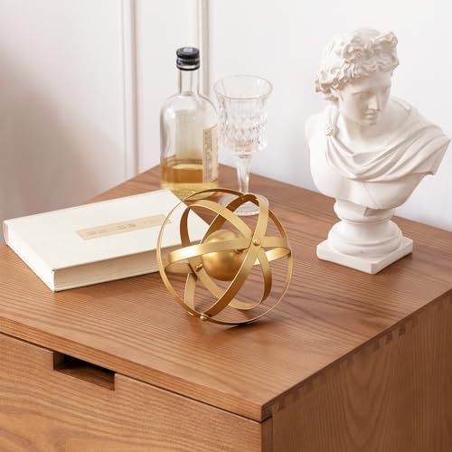 Metal Table Top Decor, 3D Metal Geometric Sculpture, Gold Abstract Sculpture for Home Decor, Table Decorations for Home, Decorative Sphere Art Decor - Image 7