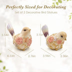 Stylor Bird Figurines Home Decor Set of 2 - Image 3