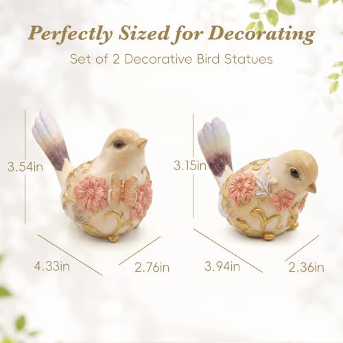 Stylor Bird Figurines Home Decor Set of 2 - Image 3