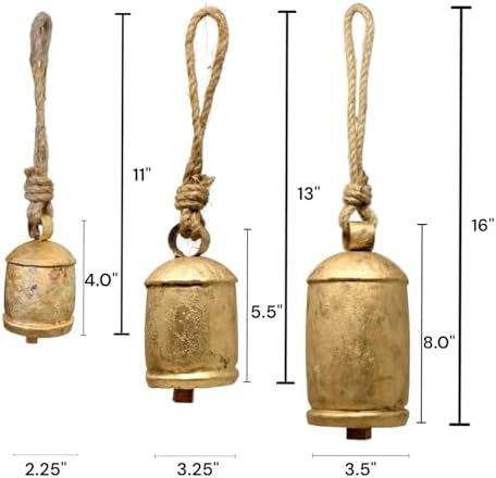 Vintage Handmade Rustic Door Hanging Bells Harmony Cow Bells for Lucky Christmas Décor Farmhouse Metal Shabby Chic Bells - Image 3