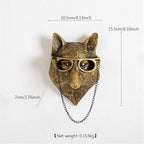GUASDIE Animal Heads Wall Decor, Faux Deer Head Mount, Animal Sculptures Wall Decor, Resin Animal Head Wall Hanging Decoration for Living Room Bedroom Kitchen Gift,Fox - Image 3
