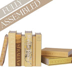ORITZIO Yellow Faux Books Set of 9 - Hidden Storage Decorative Fake Books for Coffee Table, Home Staging, Interior Design & Fashion Accents & Beach House Accessories - Image 2