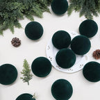 18PCS Green Velvet Christmas Ornaments Set,3.15IN Flocked Ornaments Balls - Image 6