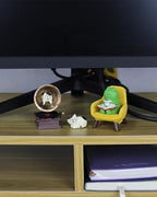 Mevodeata Cute Mini Frog Figurine with Small Sofa Resin Frog Figure for Office Home Decor - Cute Frog Gift for Frog Lovers - Image 3