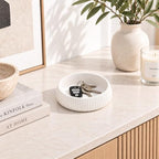 7" Modern Key Bowl for Entryway Table - Small Decorative Bowl - Ivory White - Image 6