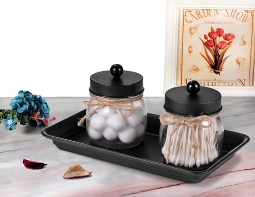 SheeChung Metal Vanity Tray, Bathroom Counter Storage Tray, Black - Image 6