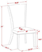 East West Furniture VEP7T03 Verona Parson Dining Chairs - Image 8