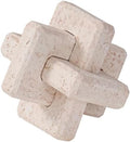 3-Link Knot Resin Travertine Decor, Coffee Table Book Shelf Decoration by Unknown