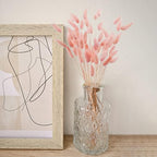 Uieke 17’’ Natural Bunny Tails Dried Flowers, 50 Pcs Dried Lagurus Ovatus, Dried Pink Pampas Grass Decor for Farmhouse Flower Arrangements Wedding Home Boho Party Decorations - Image 5