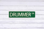 Classic Drummer Street Metal Sign 4x16 in Wall Art for Music Lovers Installation for Home Decor - Image 6