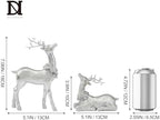 DN DECONATION Christmas Reindeer Figurines, Winter Deer Small Statues Decor - Image 3