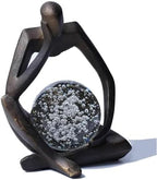 Lucky Crystal Ball Thinker Statue by PPOTAMI