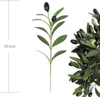 Fake Plants Artificial Olive Branches 10” Fake Greenery Small Olive Leaves Stems, Faux Tree Branch Greenery Stem Silk Plant for Home Decor Office Wedding Bouquets Party DIY Decoration 20 Pcs (No Vase) - Image 6
