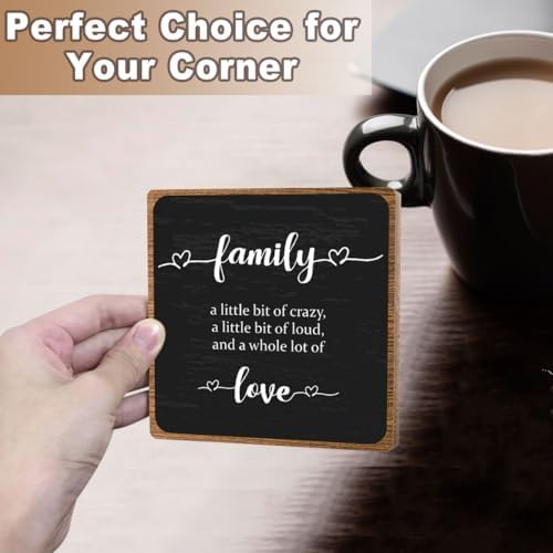 Farmhouse Decor Sign, Home Plaque Wooden with Stand, Housewarming Gifts for Women Men Family, Table Desk Cubicles Accessories for Living Room Bedroom Home Decorations - Image 5
