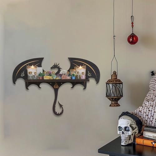 Dragon Shelf, Gothic Wall Decor, Crystal Shelf Display, Fantasy Decor Gift - Image 5