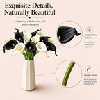 Mandy's 20pcs Black and White Calla Lily Artificial Flowers - Image 4