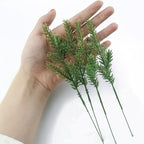 TIHOOD 62PCS Artificial Pine Needles Branches Garland-6.7x2.0 Inch Green Plants Pine Needles,Fake Greenery Pine Picks for DIY Garland Wreath Christmas Embellishing and Home Garden Decoration - Image 3