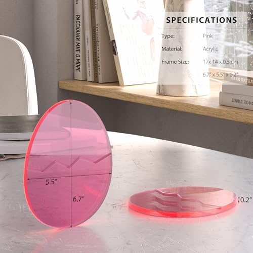 Acrylic Coaster Decorative Plates,Office Desk Accessories, Clear Dinosaur Egg Shape Coffee Cup Decor, Perfect for Tabletop Protection and Display. - Image 4