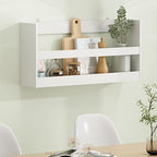 Furinno HERMITE Floating Nursery Book Shelves for Wall, White - Image 2