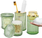 4pcs Green Glass Bathroom Accessories Set by TonxusBathroomAccessories