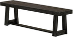 Plank+Beam 60 Inch Farmhouse Dining Bench, Solid Wood Entryway Bench, Wooden - Image 4