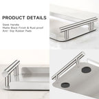 FEILERN Toilet Paper Basket,Toilet Paper Storage for Toilet Tank, Bathroom, Kitchen Counter (Silver) - Image 5