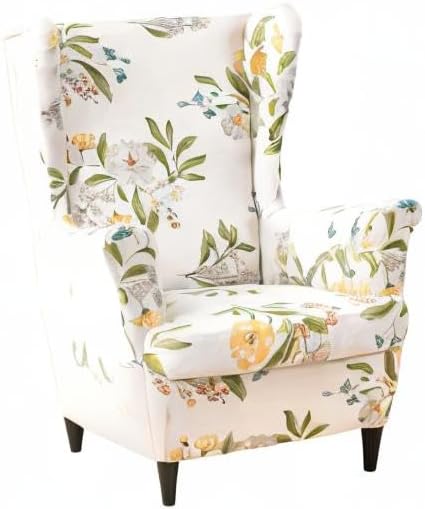 KRFOONN Wingback Chair Covers Slipcovers 2 Piece Stretch Wing Chair Covers - Image 7
