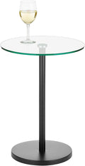 mDesign Glass Top Side/End Drink Table by mDesign