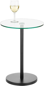 mDesign Glass Top Side/End Drink Table by mDesign