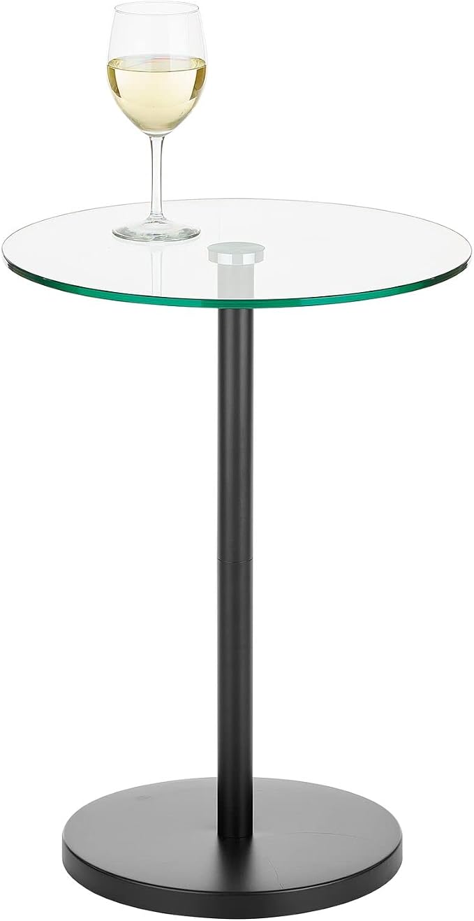 mDesign Glass Top Side/End Drink Table by mDesign