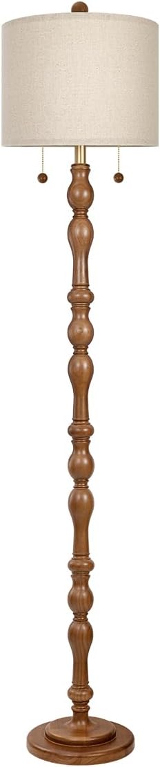 Scenekoy 65.5 Natural Real Wood Floor Lamp - Image 7