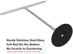Hand Towel Holder Stand for Bathroom Vanity Countertop Stainless Steel T-Shape Free Standing Towel Rack Stand Towel Bar for Bathroom Kitchen (Brushed Nickel) - Image 7
