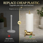 WallCharmers Gold Frog Paper Towel Holder & Metal Toilet Paper Holder Stand - Image 6