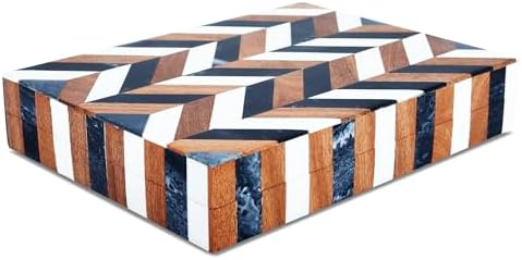 Handicrafts Home White Photo Keepsake Memory Wooden Box with Lid,6x8x1.5 In by HandicraftsHome