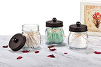 SheeChung 4 Pack Glass Mason Jar Qtip Holder, Bronze Stainless Steel Lids - Image 5