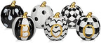 DAZONGE Set of 6 Ceramic Halloween Pumpkins Halloween Decorations Indoor by Dazonge