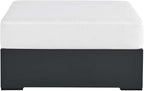 Modway Tahoe Aluminum Ottoman in Gray White - Image 4