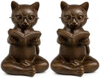 Home Décor Accents Sculptures Statues (2 Reading Cat) by iStatue