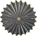 Metal Wall Sculpture,11.4''Distressed Black Gold Round Metal Wall Art Decor by Picfarce