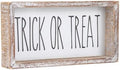 Trick or Treat Sign, Farmhouse Cute Halloween Decor Indoor by Linkwell