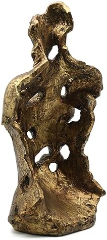 Lukitas Abstract Female Bust Statue Sculpture Home Decor, Golden, Resin 16" - Image 5