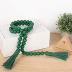 RAMIRABI Wood Beads Garland with Tassels, 39in Decorative Beads Home Decor - Image 3