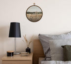 Round Wall Decoration, Vintage Floral Field Landscape Wall Art, Printed Canvas Wall Hanging for Bedroom Kitchen Home Office, Living Room Wall Art, Dorm Decor, Circular Wall Hanging with Hooks,21 - Image 6